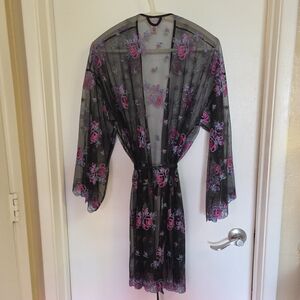 Victoria's Secret Sheer Robe w/ Pink & Purple Floral - Available until 4/19